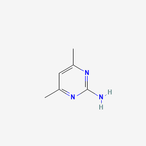 Chemical structure of 2-Amino-4,6-dimethylpyrimidine
