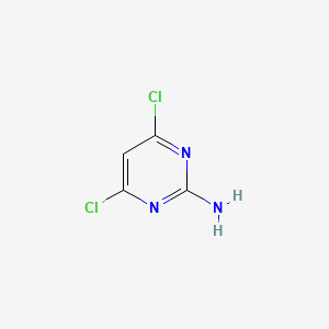 Chemical structure of 2-Amino-4,6-dichloropyrimidine