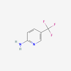 Chemical structure of 2-Amino-5-(trifluoromethyl)pyridine