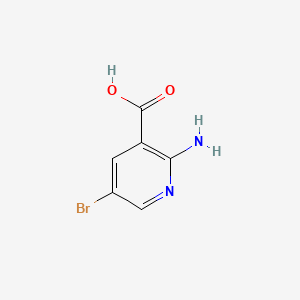 Chemical structure of 2-Amino-5-bromonicotinic acid
