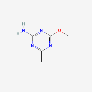 Chemical structure of 2-Amino-4-methoxy-6-methyl-1,3,5-triazine