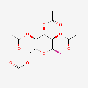 Chemical structure of 2,3,4,6-Tetra-O-acetyl-α-D-glucopyranosyl fluoride