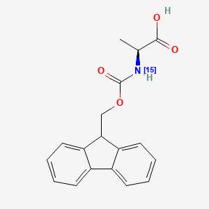 Chemical structure of Fmoc-Ala-OH-15N