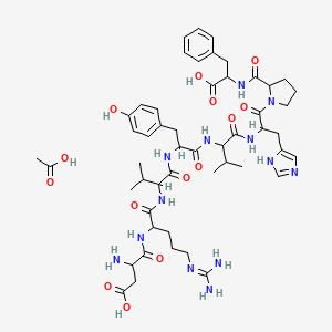Chemical structure of [Val5]-Angiotensin II acetate salt hydrate