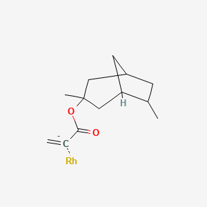 Chemical structure of (Acetylacetonato)(1,5-cyclooctadiene)rhodium(I)