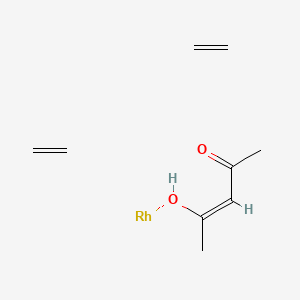 Chemical structure of Acetylacetonatobis(ethylene)rhodium(I)
