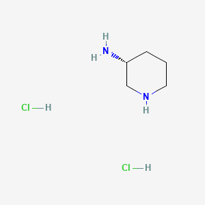 Chemical structure of (R)-(-)-3-Aminopiperidine dihydrochloride