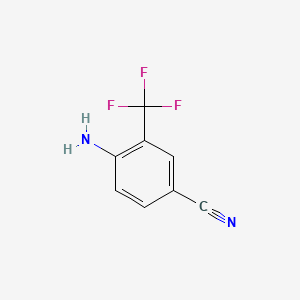 Chemical structure of 4-Amino-3-(trifluoromethyl)benzonitrile