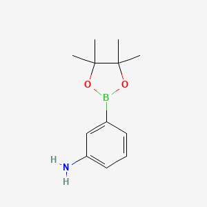 Chemical structure of 3-Aminophenylboronic acid pinacol ester