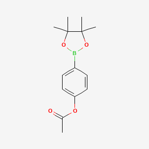 Chemical structure of 4-Acetoxyphenylboronic acid pinacol ester