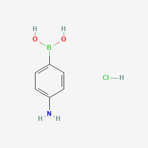 Chemical structure of (4-Aminophenyl)boronic acid hydrochloride