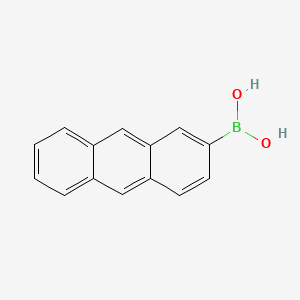 Chemical structure of 2-Anthraceneboronic Acid(contains varying amounts of Anhydride)
