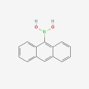 Chemical structure of 9-Anthraceneboronic Acid