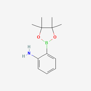 Chemical structure of 2-Aminobenzeneboronic acid pinacol ester