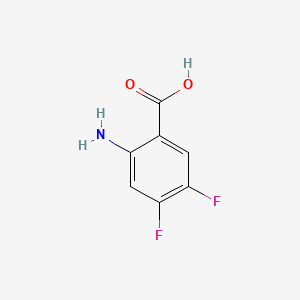 Chemical structure of 2-Amino-4,5-difluorobenzoic acid
