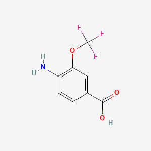 Chemical structure of 4-Amino-3-(trifluoromethoxy)benzoic acid