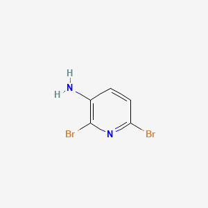 Chemical structure of 3-Amino-2,6-dibromopyridine