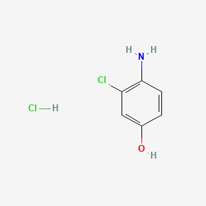 Chemical structure of 4-Amino-3-chlorophenol Hydrochloride