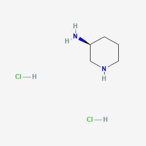 Chemical structure of (3S)-piperidin-3-amine dihydrochloride