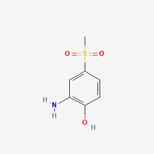 Chemical structure of Phenol, 2-amino-4-(methylsulfonyl)-