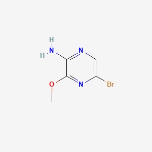 Chemical structure of 2-Amino-5-bromo-3-methoxypyrazine