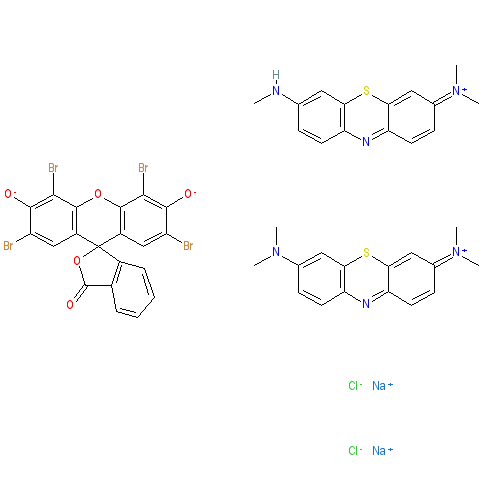 Chemical structure of Azure II eosinate