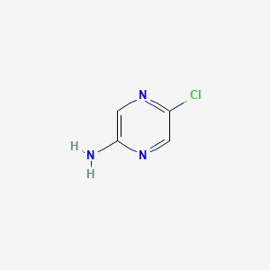 Chemical structure of 2-amino-5-chloropyrazine