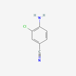Chemical structure of 4-Amino-3-chlorobenzonitrile
