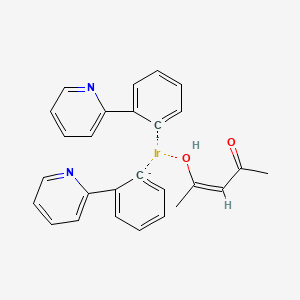 Chemical structure of Acetylacetonatobis(2-phenylpyridine)iridium
