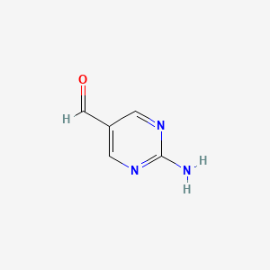 Chemical structure of 2-Aminopyrimidine-5-carboxaldehyde