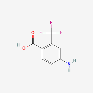 Chemical structure of 4-Amino-2-(trifluoromethyl)benzoic acid