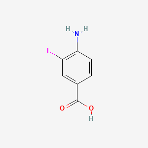 Chemical structure of 4-Amino-3-iodobenzoic acid