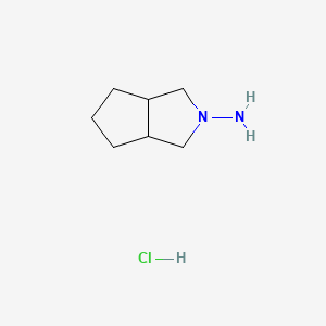 Chemical structure of 3-Amino-3-azabicyclo[3.3.0]octane hydrochloride