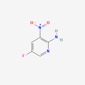 Chemical structure of 2-Amino-5-fluoro-3-nitropyridine