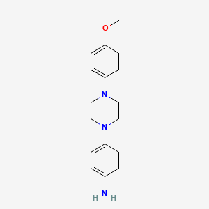 Chemical structure of 1-(4-Aminophenyl)-4-(4-methoxyphenyl)piperazine