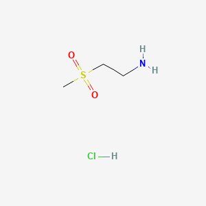 Chemical structure of 2-Aminoethyl Methyl Sulfone Hydrochloride
