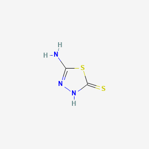 Chemical structure of 2-Amino-5-mercapto-1,3,4-thiadiazole