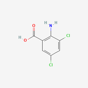 Chemical structure of 2-Amino-3,5-dichlorobenzoic acid