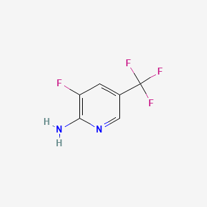 Chemical structure of 3-Fluoro-5-(trifluoromethyl)pyridin-2-amine