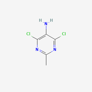 Chemical structure of 5-Amino-4,6-dichloro-2-methylpyrimidine