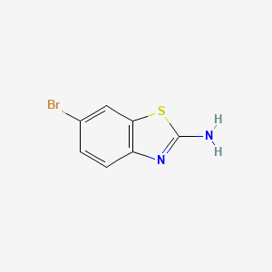 Chemical structure of 2-Amino-6-bromobenzothiazole