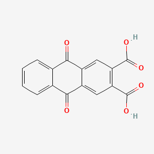 Chemical structure of 2,3-Anthraquinonedicarboxylic Acid