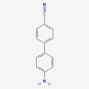 Chemical structure of 4-Amino-4'-cyanobiphenyl