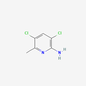 Chemical structure of 2-Amino-3,5-dichloro-6-methylpyridine