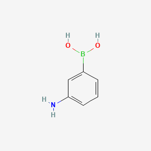 Chemical structure of 3-Aminophenylboronic acid(Contains Varying Amounts Of Anhydride)