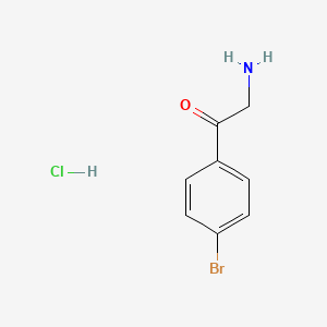 Chemical structure of 2-Amino-4′-bromoacetophenone hydrochloride
