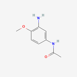 Chemical structure of 2-Amino-4-acetamino anisole