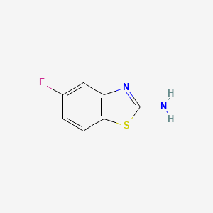 Chemical structure of 2-Amino-5-fluorobenzothiazole
