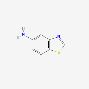 Chemical structure of 5-Aminobenzothiazole, 96%