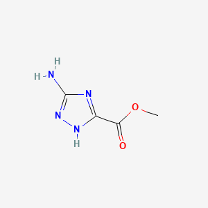 Chemical structure of 5-Amino-1H-[1,2,4]-triazole-3-carboxylic acid methyl ester